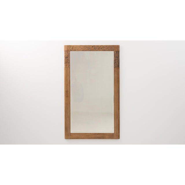 1900 - 1909 19th Century French Oak Wall Mirror For Sale - Image 5 of 10