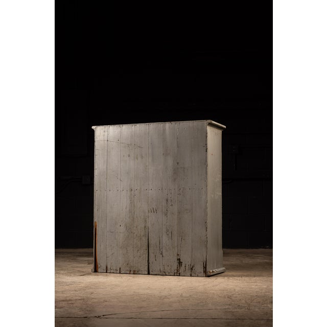 Silver Metallic Industrial Hardware Cabinet For Sale - Image 8 of 9