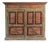 Antique Boho Vanity Hand-Carved Pink Sideboard Cabinet With Sunburst Doors For Sale