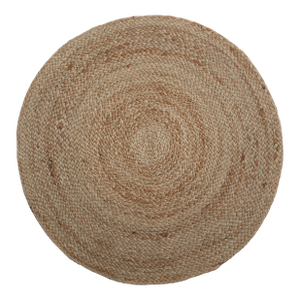 Rug & Kilim’s Modern Circle Jute Rug in Beige-Brown and Cream Tones