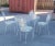 Ornate Wrought Iron Patio Table With Frosted Glass Top & 4 Chairs For Sale - Image 4 of 13
