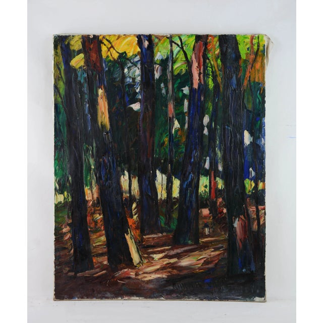 Impressionist Impressionist Oil Painting Woods Maurice Vagh-Weinmann (Hungary, 1897-1978) For Sale - Image 3 of 8