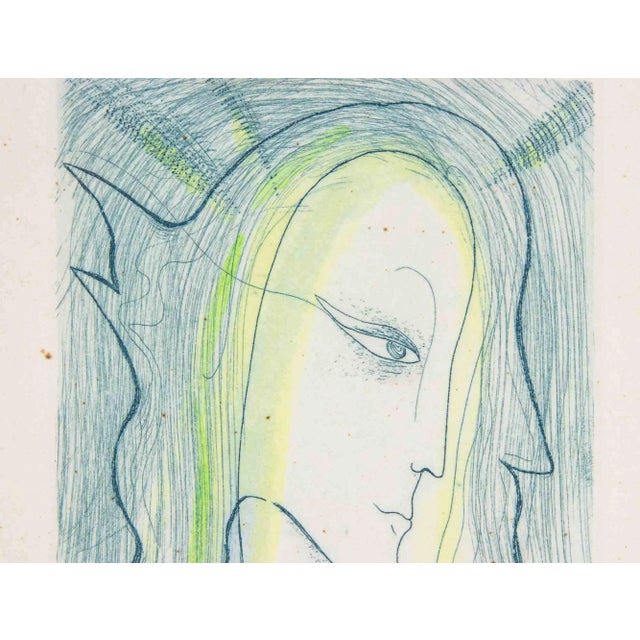 Guelfo Bianchini, The Angel, Original Etching, 1984, Framed For Sale - Image 4 of 5