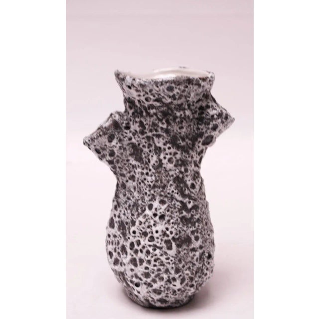 1950s Mid-Century Italian Modern Riccione Fat Lava Ceramic and Enamel Vase For Sale - Image 5 of 11