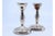 Silver Candlesticks on Circular Bases, Set of 2 For Sale - Image 3 of 10