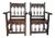 19th Century Spanish Colonial Altar Carved Armchairs With Wood Seat - a Pair For Sale