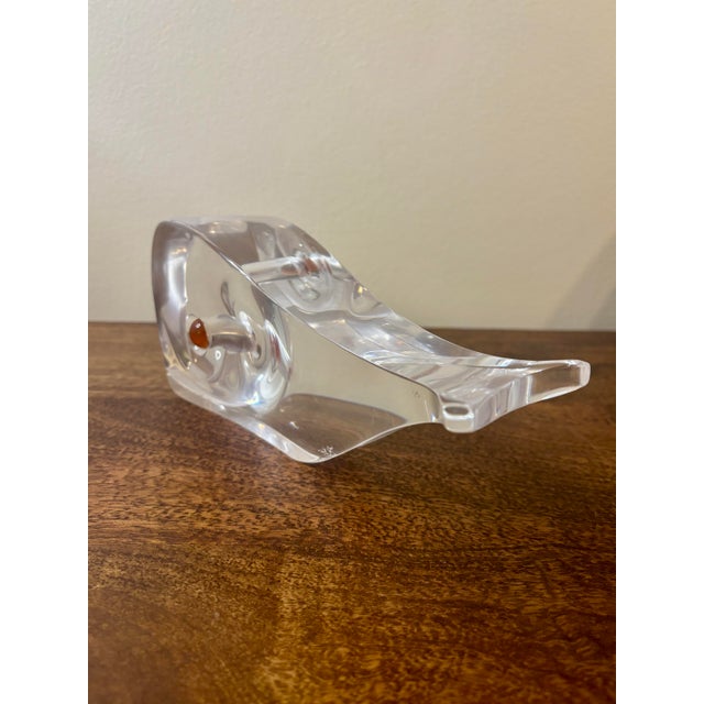Transparent Vintage Mid-Century Lucite Whale Sculpture, Cubist Modern For Sale - Image 8 of 9