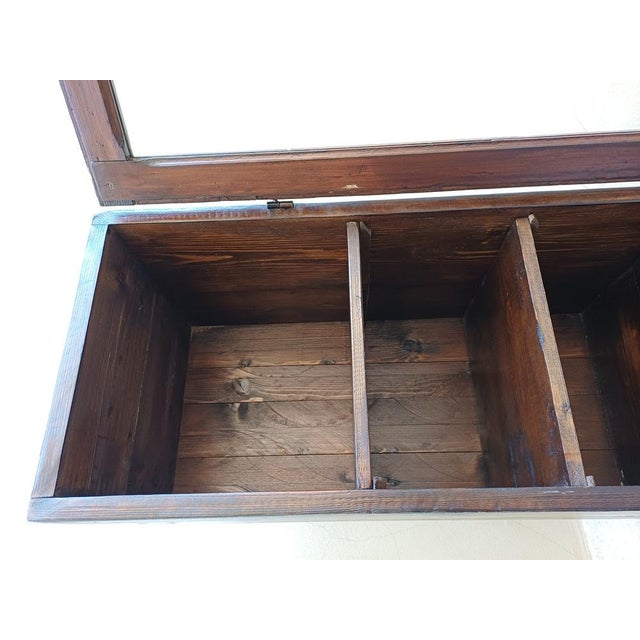 Wood Small Tuscan Chestnut Display Cabinet, Early 1900s For Sale - Image 7 of 18
