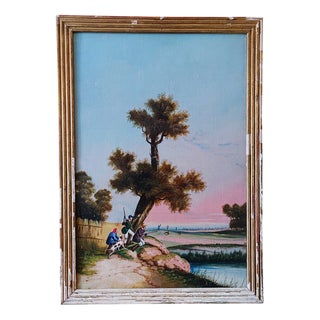 Unknown, Fox Hunting, 1800s, Oil on Canvas, Framed For Sale