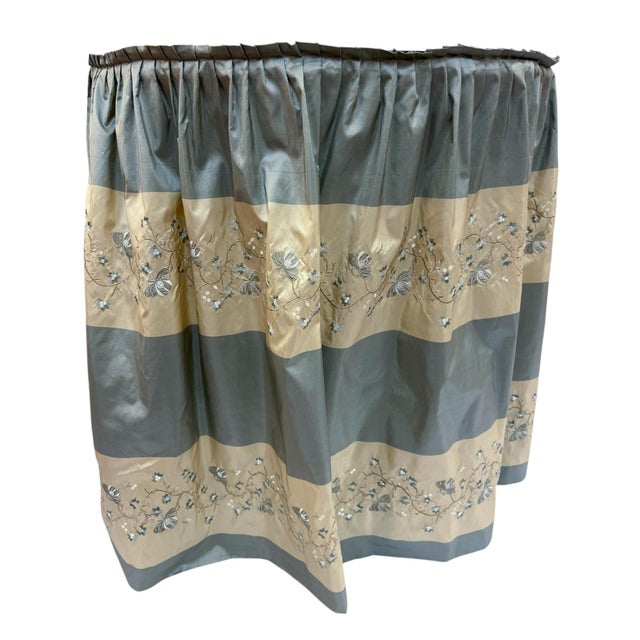 Textile Round Custom Italian Silk Tablecloth For Sale - Image 7 of 10