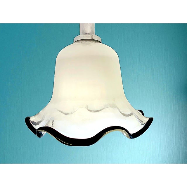Portuguese Opaline Glass Pendant Light, 1960s For Sale - Image 9 of 9