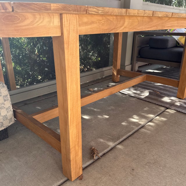 McGee & Co. Linwood Teak Extension Outdoor Dining Table — Retail $4,595 For Sale - Image 4 of 6