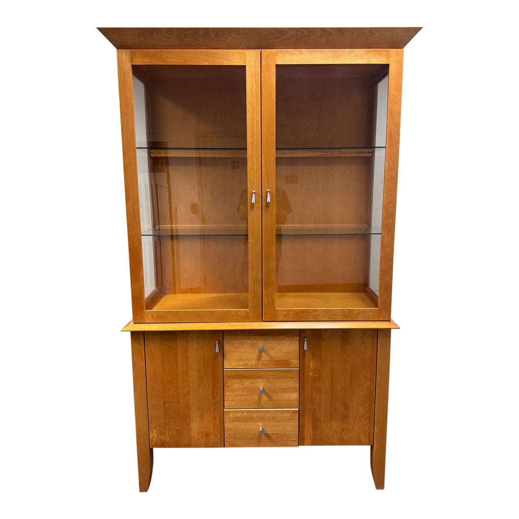 Dinec North American Birch Wood Two Piece Hutch - $1299 | Kashew | Kashew