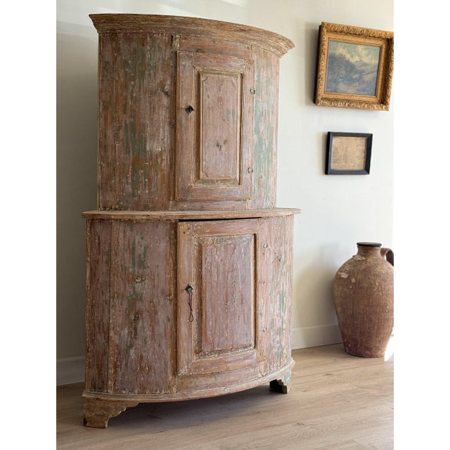 Antique Swedish Corner Cupboard For Sale In Denver - Image 6 of 6