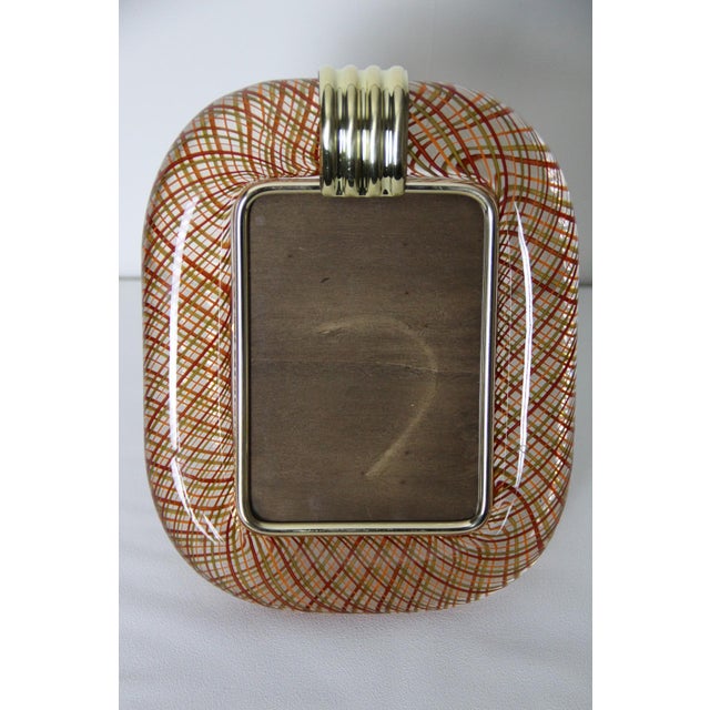 Photo Frame in Red Filigree Murano Glass by Paolo Venini, 2000 For Sale - Image 3 of 18