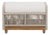Alpine Teak Wood Outdoor Ottoman With Biege Rope Design For Sale