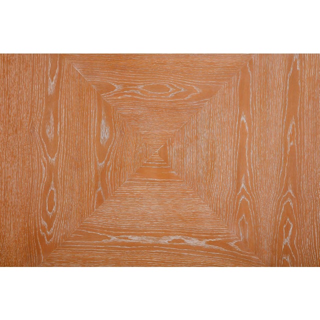 Beige Bespoke Cerused Oak Center Table Inspired by French, 1940s Design For Sale - Image 8 of 9
