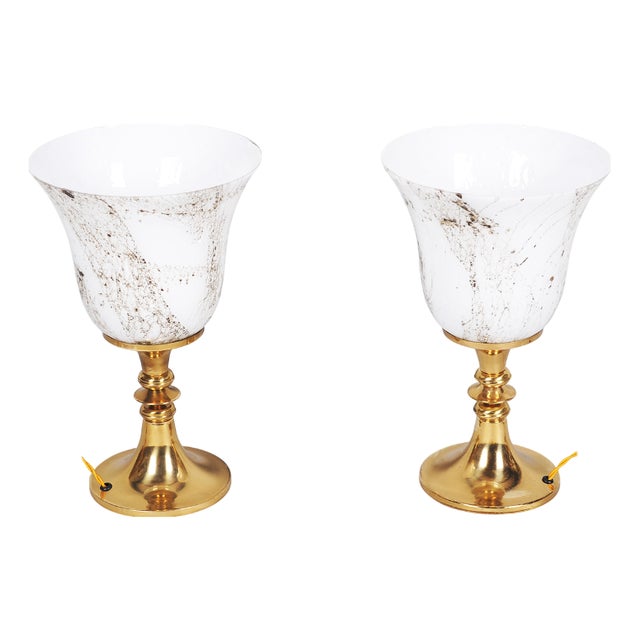 Mid-Century Modern Table Lamps by Kamenický Šenov, Czech, 1960s, Set of 2 For Sale