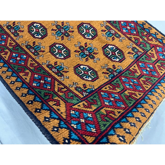 Terracotta Turkmen-Style Geometric Gul Runner Rug, 2'7" X 9'3" For Sale - Image 10 of 13