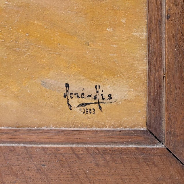 Rene Charles Edmond His, View of the Villefranche Coast, 1903, Oil on Cardboard, Framed For Sale - Image 12 of 16