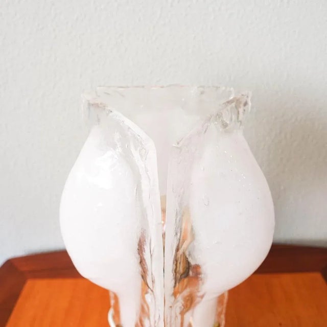 Three-Petal Icicle Flower Melting Glass Table Lamp by J. T. Kalmar for Kalmar Franken KG, 1960s For Sale - Image 11 of 18