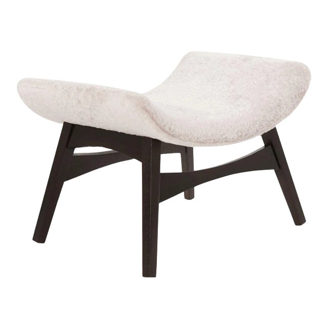 Danish Modern Walnut Footstool, C. 1950s For Sale