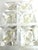 Mid-Century Glass Caviar & Salt Cellar Set With Lucite Gilt Spoons – Set of 8 For Sale - Image 4 of 8