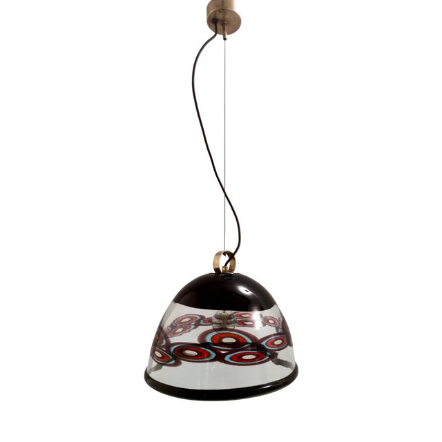 Vintage Murano Glass Pendant attributed to Angelo Barovier for Barovier & Toso, 1960s For Sale
