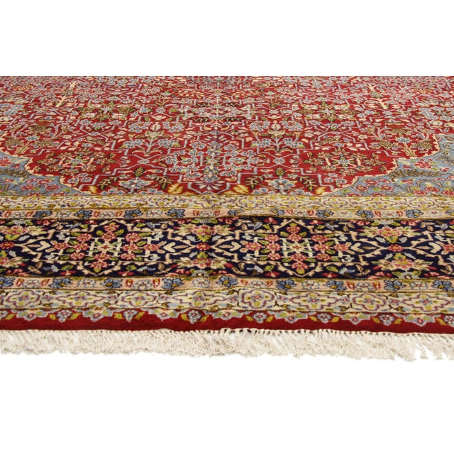 Vintage Persian Kerman Rug, 13'00 X 16'10 For Sale - Image 4 of 8