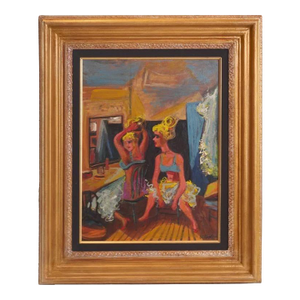 William Gropper Behind the Set Oil Painting, 20th Century