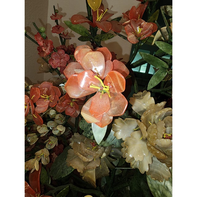 Mid 20th Century The Jadeite & Nephrite Tree of & Prosperity and Good Fortune. For Sale - Image 5 of 12