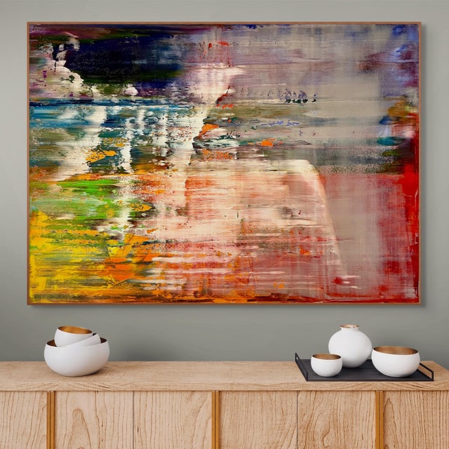 Abstract Contemporary Abstract Oil on Canvas "Abstract Informal 2024-2121-5" by Robert Niesse For Sale - Image 3 of 10