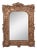 Neoclassical rectangular vintage gold hand-carved wooden wall mirror, Highly detailed hand-carved vintage gold wall mirror...