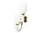 Mid-Century Modern Mid-Century Italian Black Metal, Brass and Opaline Glass Sconces, 1950s, Set of 2 For Sale - Image 3 of 18