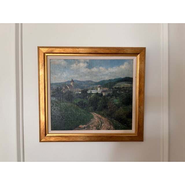 Rustic European Antique Original Oil Painting, Austrian, Rudolf Klingsbogl, Impressionism For Sale - Image 3 of 15