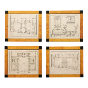 Swedish 19th Century Architectural Etchings - 4 Pieces