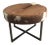 Circular Upholstered Cowhide Bench For Sale
