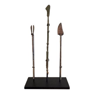 Collection of Three Ancient Roman Bronze Medical Instruments on Custom Museum Mounts For Sale