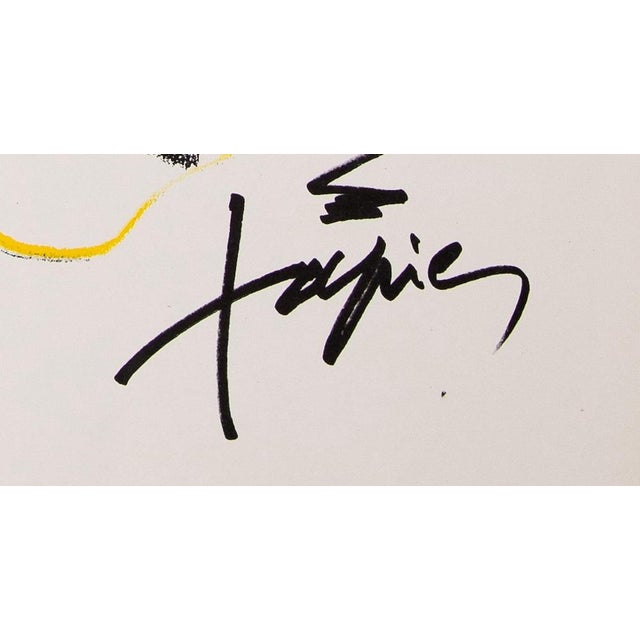 Antoni Tapies, Abstract Composition in Yellow, Original Signed Lithograph For Sale - Image 4 of 5