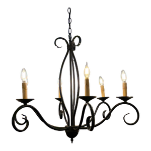 Scrolling Iron Chandelier