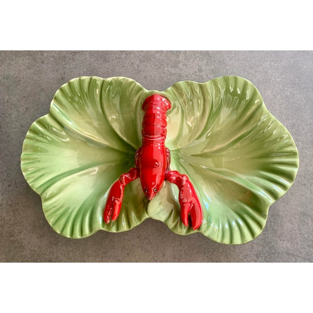 1950s Vintage Brad Keeler 1950s Lobster Ware Divided Dish For Sale - Image 5 of 5