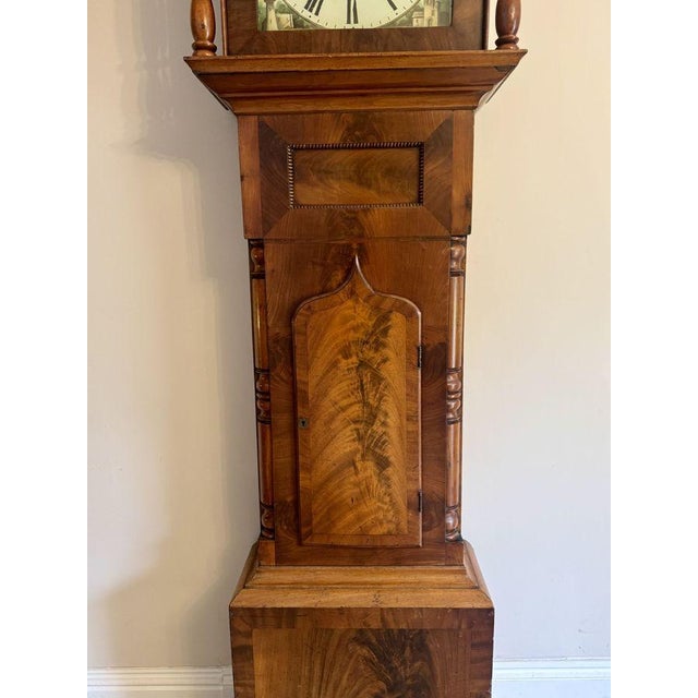 Antique Mahogany Arch Dial Longcase Clock, 1820 For Sale - Image 6 of 7