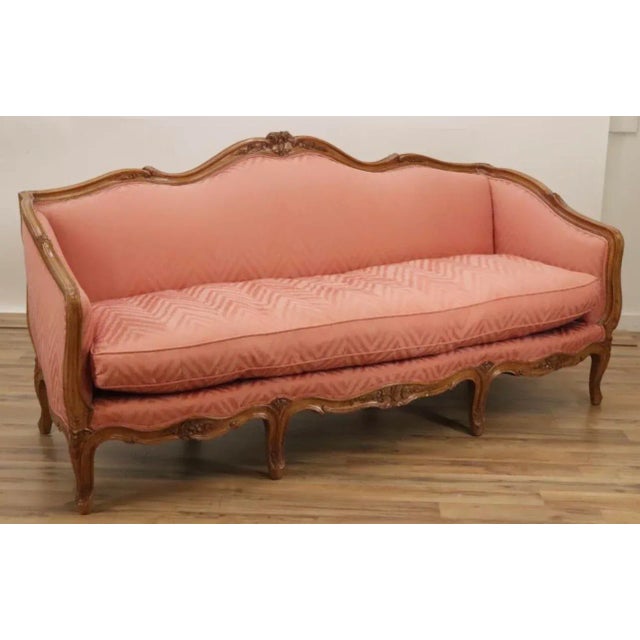 Early 20th Century Provincial Louis XV Style Cherrywood Settee For Sale - Image 4 of 12