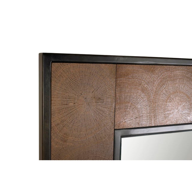 Modern Celestine Oak Mirror For Sale - Image 4 of 7