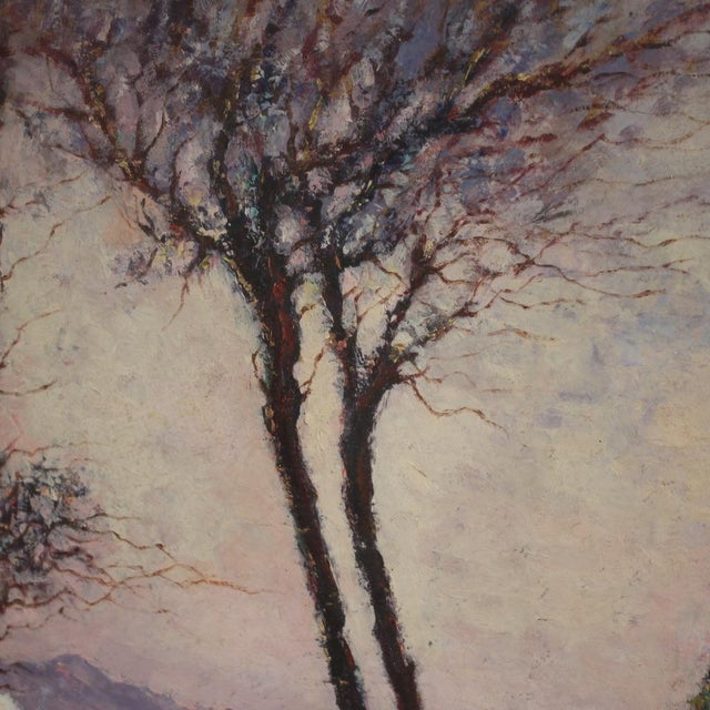 Italian Artist, Snowy Landscape, 1932, Oil on Board, Framed For Sale - Image 4 of 16