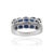 Metal 2.29 Ct Blue Sapphire and Ruby Handmade 925 Sterling Silver Ring, Size 4 For Sale - Image 7 of 14