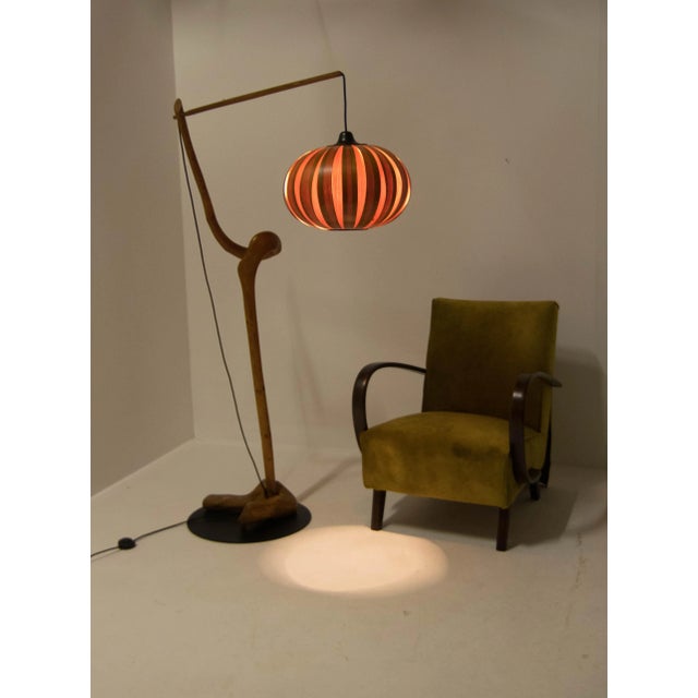 1960s Custom Made Wooden Floor Lamp, 1960s For Sale - Image 5 of 13