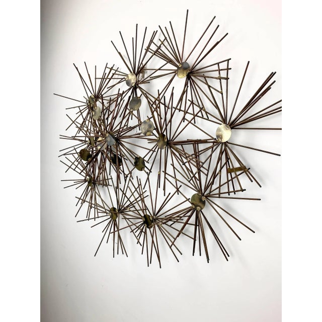 Mixed Metal Wall Sculpture Signed Greenberg, 1968 For Sale In New York - Image 6 of 7