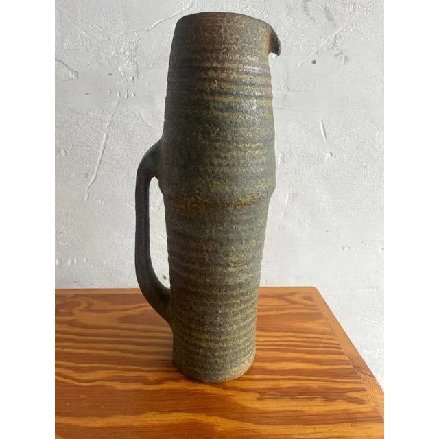 Brutalist Studio Pottery Pitcher by Ostend Ceramicist, 1960s For Sale - Image 6 of 6