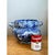 Vintage Blue and White Ceramic Jardiniere For Sale - Image 9 of 12